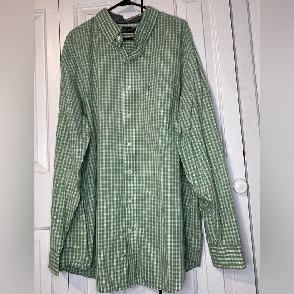 Men’s Arrow brand long sleeve button up shirt, size 2XL tall